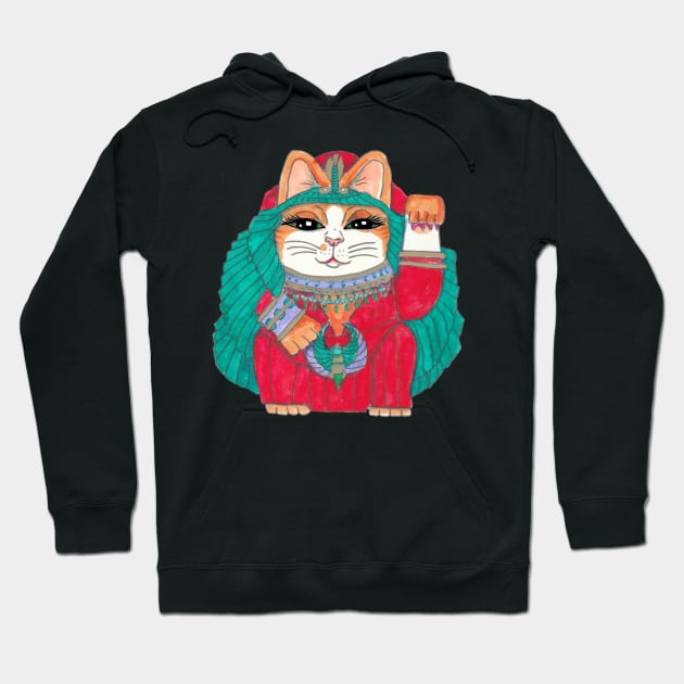 Cleocatra Lucky cat Hoodie by JenStedman73